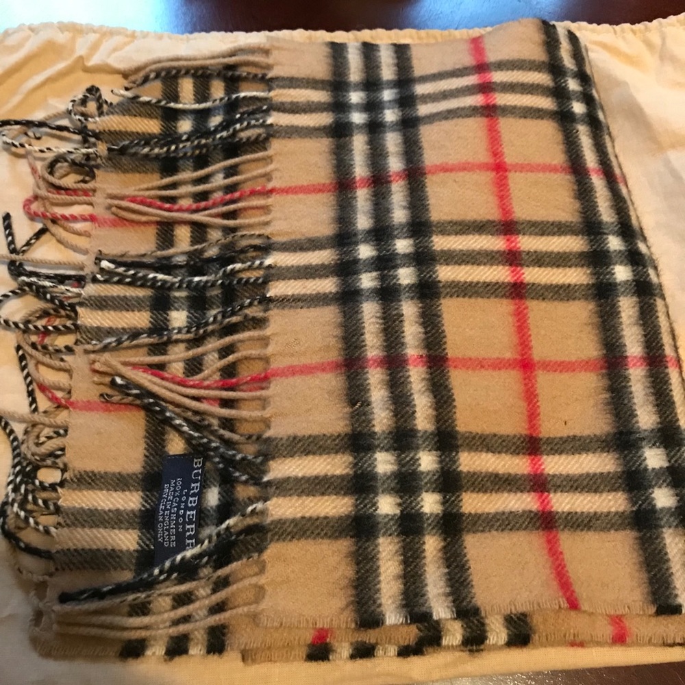 Original Camel Check Burberry scarf